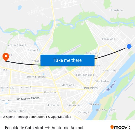 Faculdade Cathedral to Anatomia Animal map