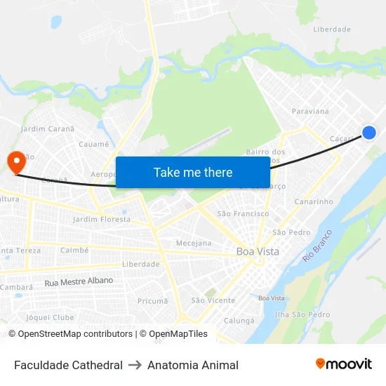 Faculdade Cathedral to Anatomia Animal map