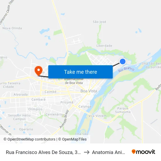 Rua Francisco Alves De Souza, 365 to Anatomia Animal map