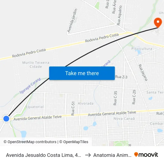 Avenida Jesualdo Costa Lima, 452 to Anatomia Animal map