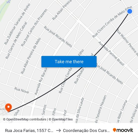 Rua Joca Farias, 1557 C/B to Coordenação Dos Cursos map