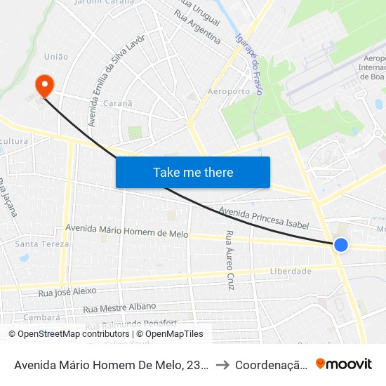 Avenida Mário Homem De Melo, 2310 | Escola Estadual Ana Libório to Coordenação Dos Cursos map