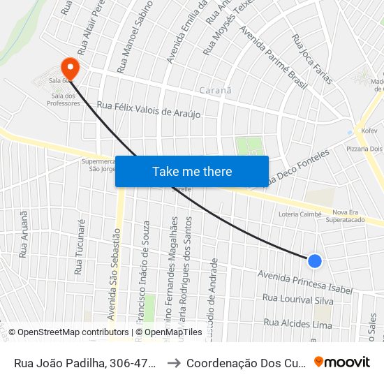 Rua João Padilha, 306-470 C/B to Coordenação Dos Cursos map