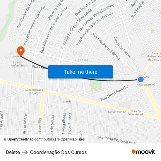 Delete to Coordenação Dos Cursos map