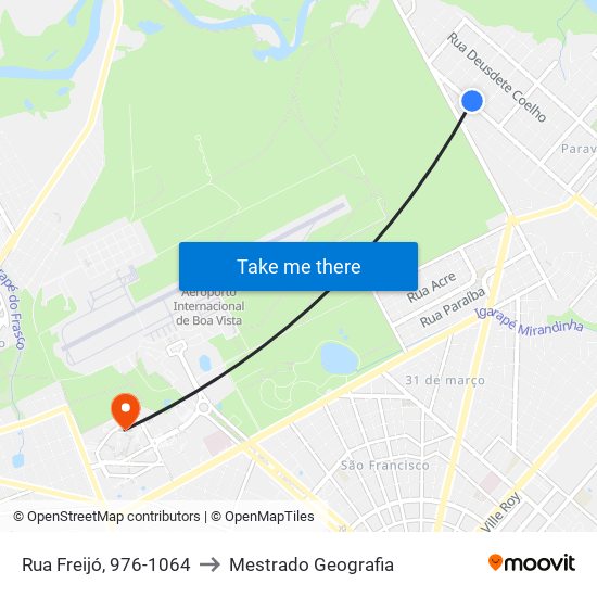 Rua Freijó, 976-1064 to Mestrado Geografia map