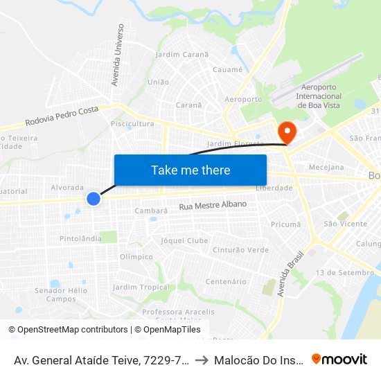 Av. General Ataíde Teive, 7229-7281 B/C to Malocão Do Insikiran map