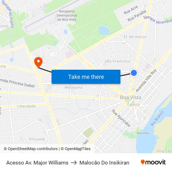 Acesso Av. Major Williams to Malocão Do Insikiran map