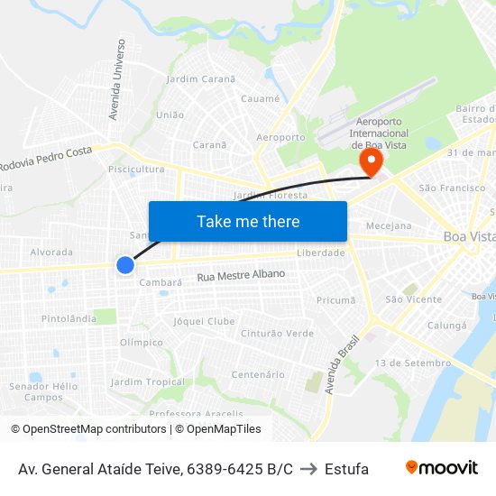 Av. General Ataíde Teive, 6389-6425 B/C to Estufa map