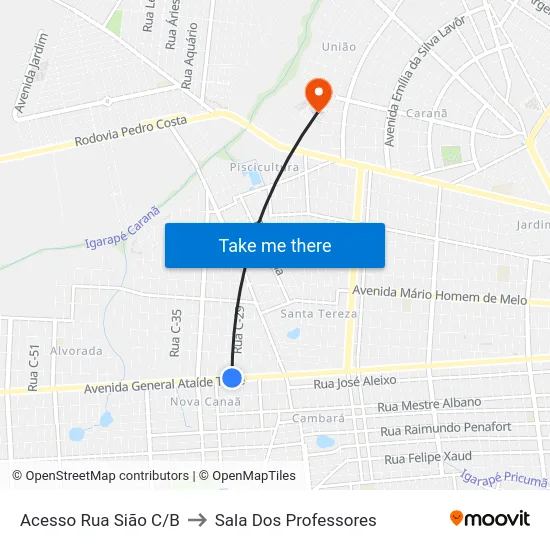 Acesso Rua Sião C/B to Sala Dos Professores map