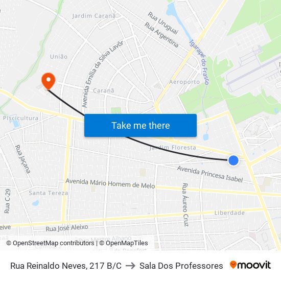 Rua Reinaldo Neves, 217 B/C to Sala Dos Professores map