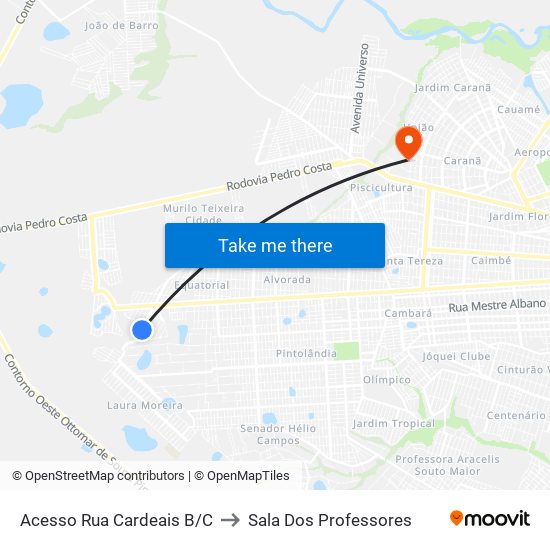 Acesso Rua Cardeais B/C to Sala Dos Professores map