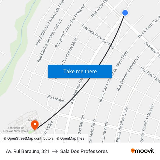 Av. Rui Baraúna, 321 to Sala Dos Professores map