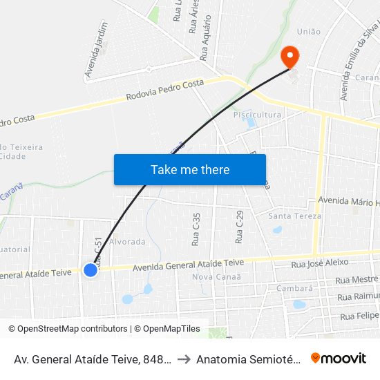 Av. General Ataíde Teive, 8481 B/C to Anatomia Semiotécnica map