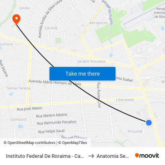 Instituto Federal De Roraima - Campus Boa Vista B/C to Anatomia Semiotécnica map