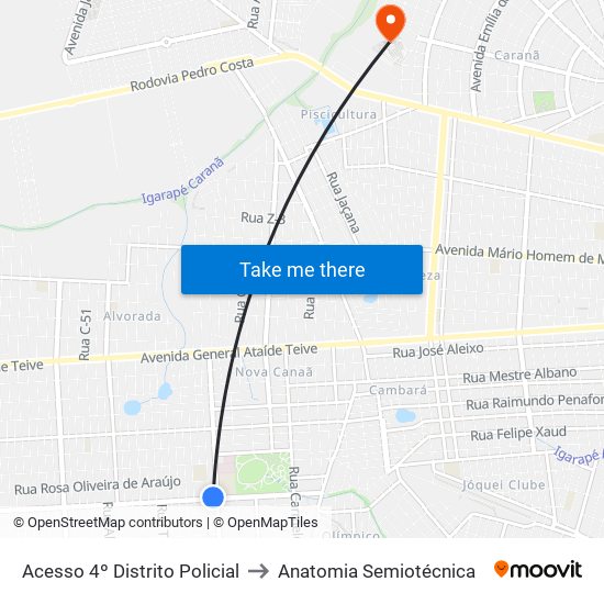 Acesso 4º Distrito Policial to Anatomia Semiotécnica map