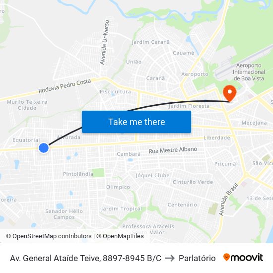 Av. General Ataíde Teive, 8897-8945 B/C to Parlatório map
