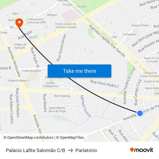 Palácio Lafite Salomão C/B to Parlatório map