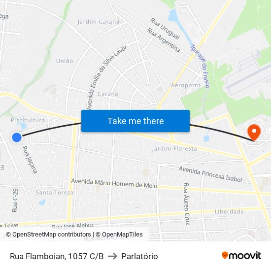 Rua Flamboian, 1057 C/B to Parlatório map