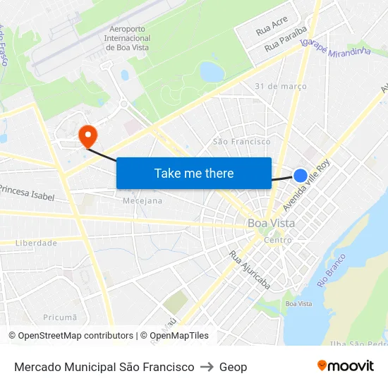 Mercado Municipal São Francisco to Geop map