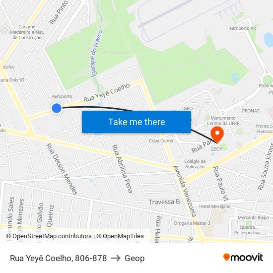 Rua Yeyê Coelho, 806-878 to Geop map