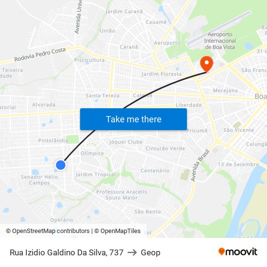 Rua Izidio Galdino Da Silva, 737 to Geop map