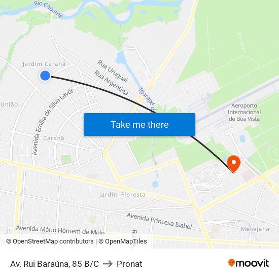 Av. Rui Baraúna, 85 B/C to Pronat map