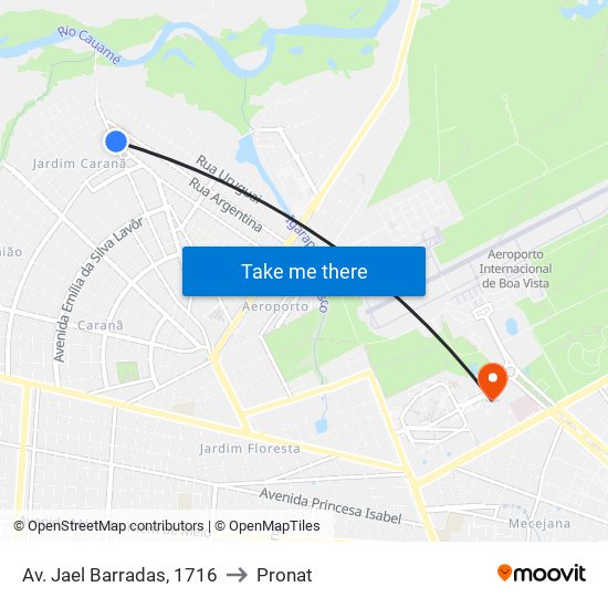 Av. Jael Barradas, 1716 to Pronat map