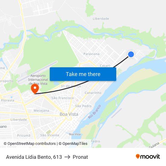Avenida Lídia Bento, 613 to Pronat map