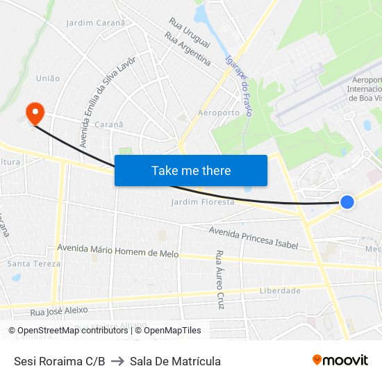 Sesi Roraima C/B to Sala De Matrícula map