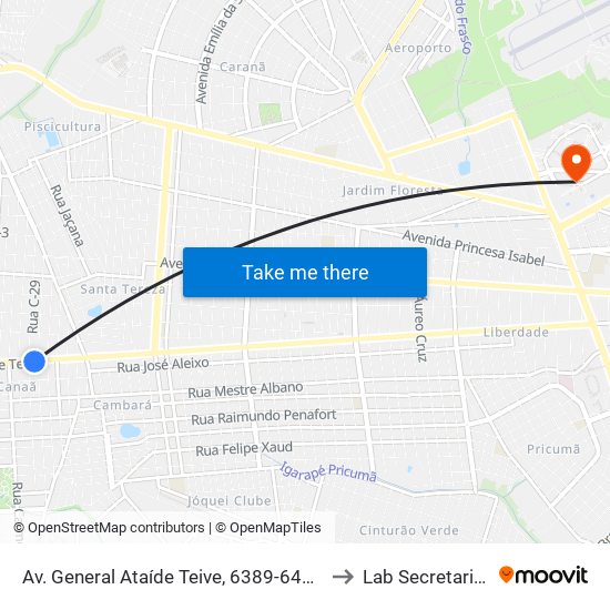 Av. General Ataíde Teive, 6389-6425 B/C to Lab Secretariado map