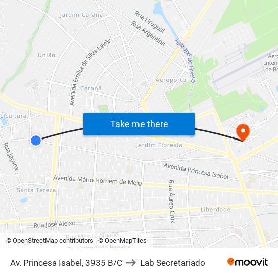 Av. Princesa Isabel, 3935 B/C to Lab Secretariado map