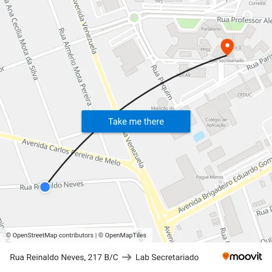 Rua Reinaldo Neves, 217 B/C to Lab Secretariado map
