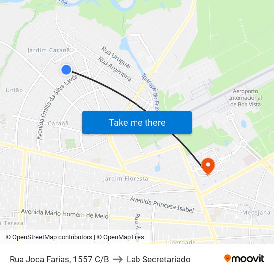 Rua Joca Farias, 1557 C/B to Lab Secretariado map