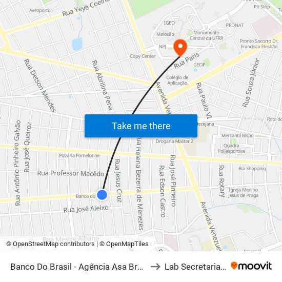 Banco Do Brasil - Agência Asa Branca to Lab Secretariado map