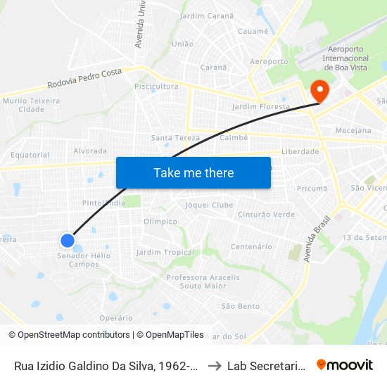Rua Izidio Galdino Da Silva, 1962-2026 to Lab Secretariado map