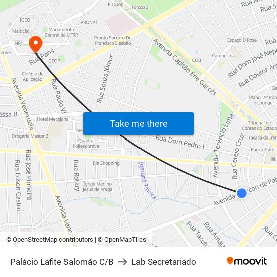 Palácio Lafite Salomão C/B to Lab Secretariado map