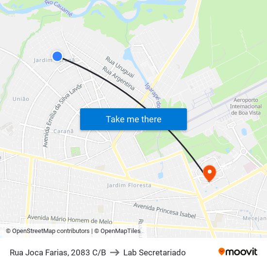 Rua Joca Farias, 2083 C/B to Lab Secretariado map