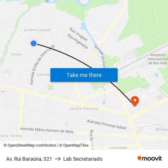 Av. Rui Baraúna, 321 to Lab Secretariado map