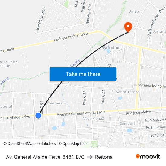 Av. General Ataíde Teive, 8481 B/C to Reitoria map