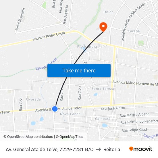 Av. General Ataíde Teive, 7229-7281 B/C to Reitoria map