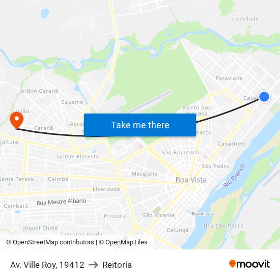 Av. Ville Roy, 19412 to Reitoria map