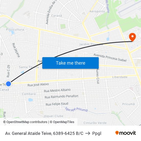 Av. General Ataíde Teive, 6389-6425 B/C to Ppgl map