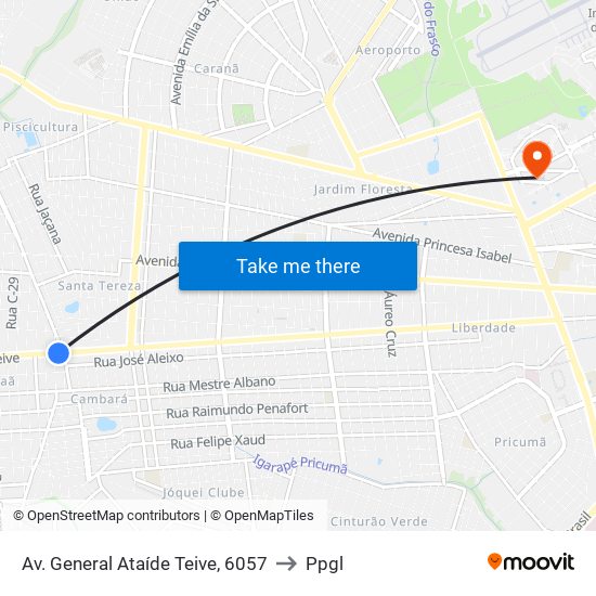 Av. General Ataíde Teive, 6057 to Ppgl map