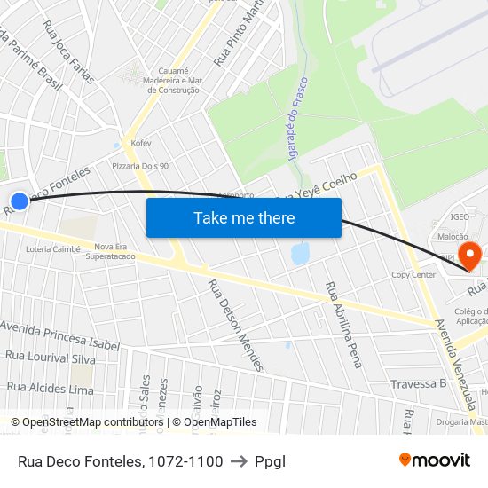 Rua Deco Fonteles, 1072-1100 to Ppgl map