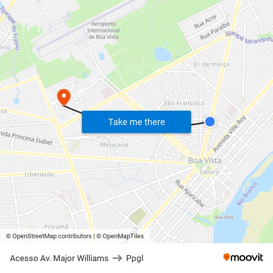 Acesso Av. Major Williams to Ppgl map