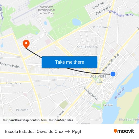 Escola Estadual Oswaldo Cruz to Ppgl map