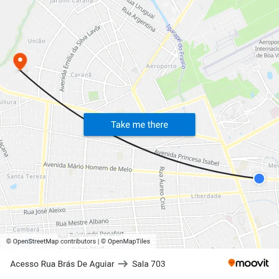 Acesso Rua Brás De Aguiar to Sala 703 map