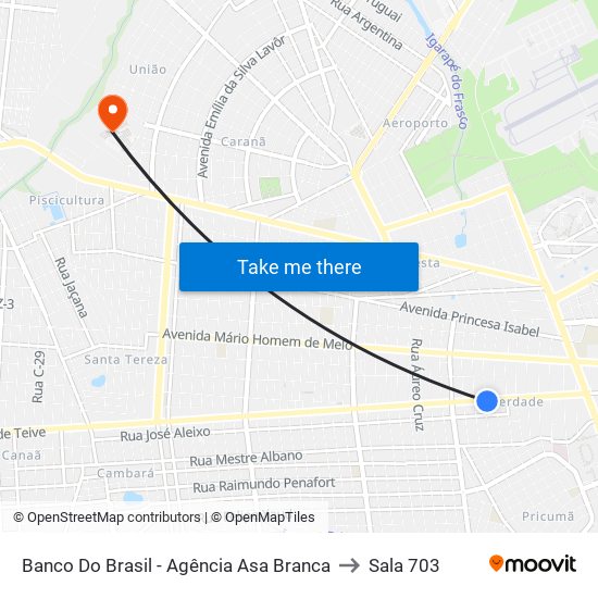 Banco Do Brasil - Agência Asa Branca to Sala 703 map