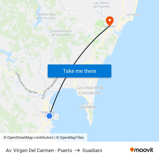 Av. Virgen Del Carmen - Puerto to Guadiaro map
