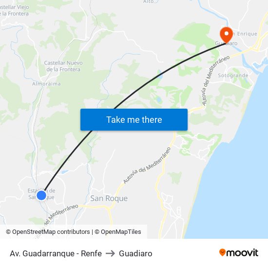 Av. Guadarranque - Renfe to Guadiaro map